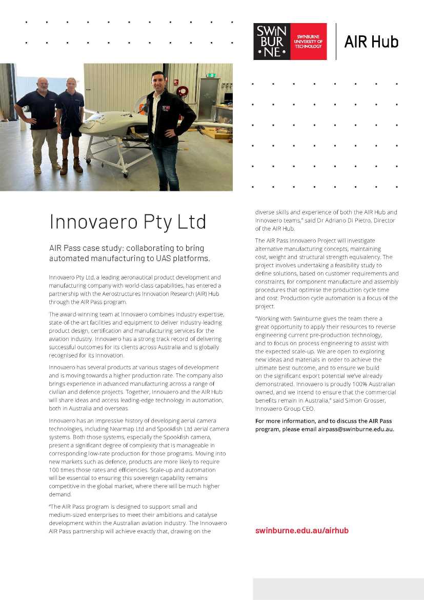 Collaborating to bring automated manufacturing to UAS platforms