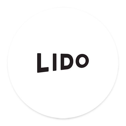 Lido Cinemas logo Black stylised text that reads LIDO