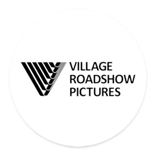 Village Cinemas logo Village Roadshow Pictures written in black to the right and the Village Cinemas logo on the left