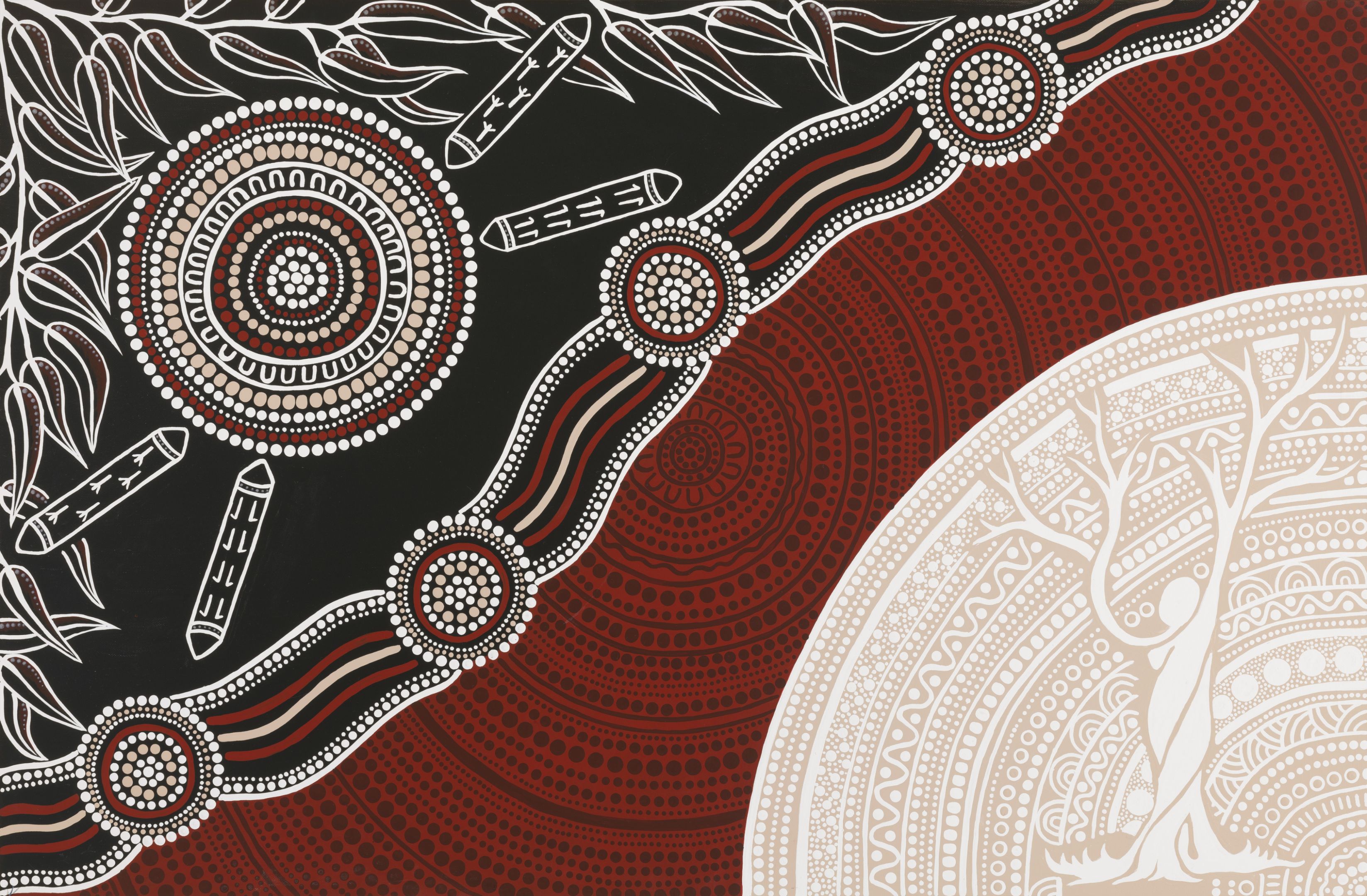 Artwork "Awabakal" by artist Michelle Searle Artwork "Awabakal" by artist Michelle Searle