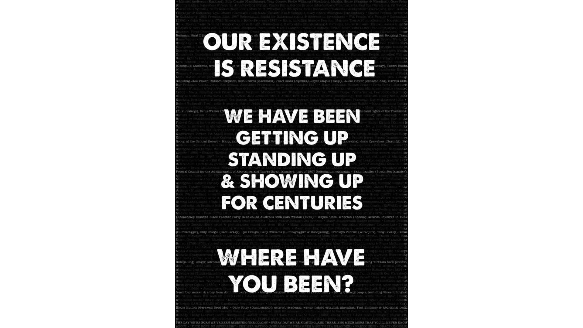 Grace Auld White words on black text