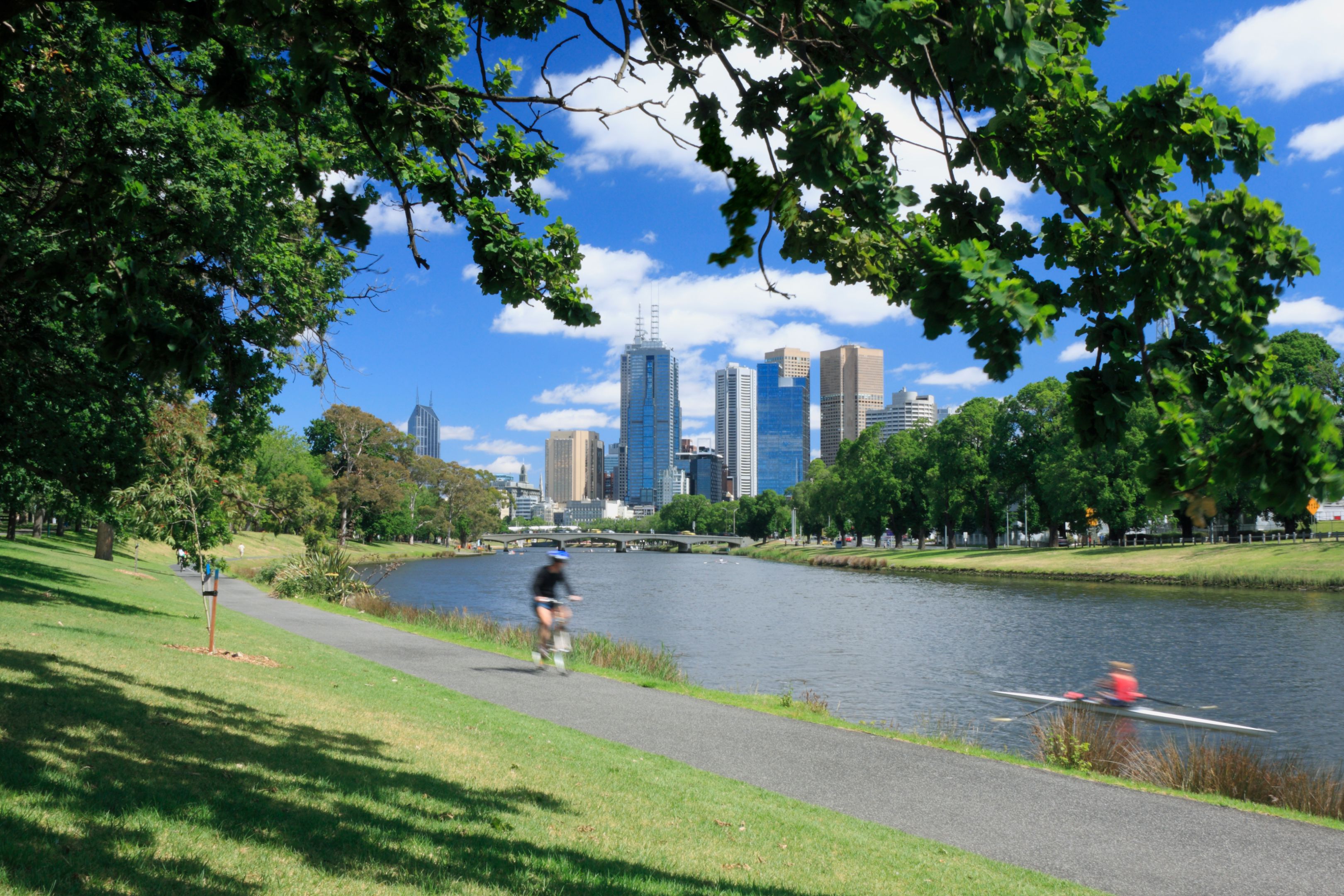 Melbourne by the Yarra River Melbourne by the Yarra River