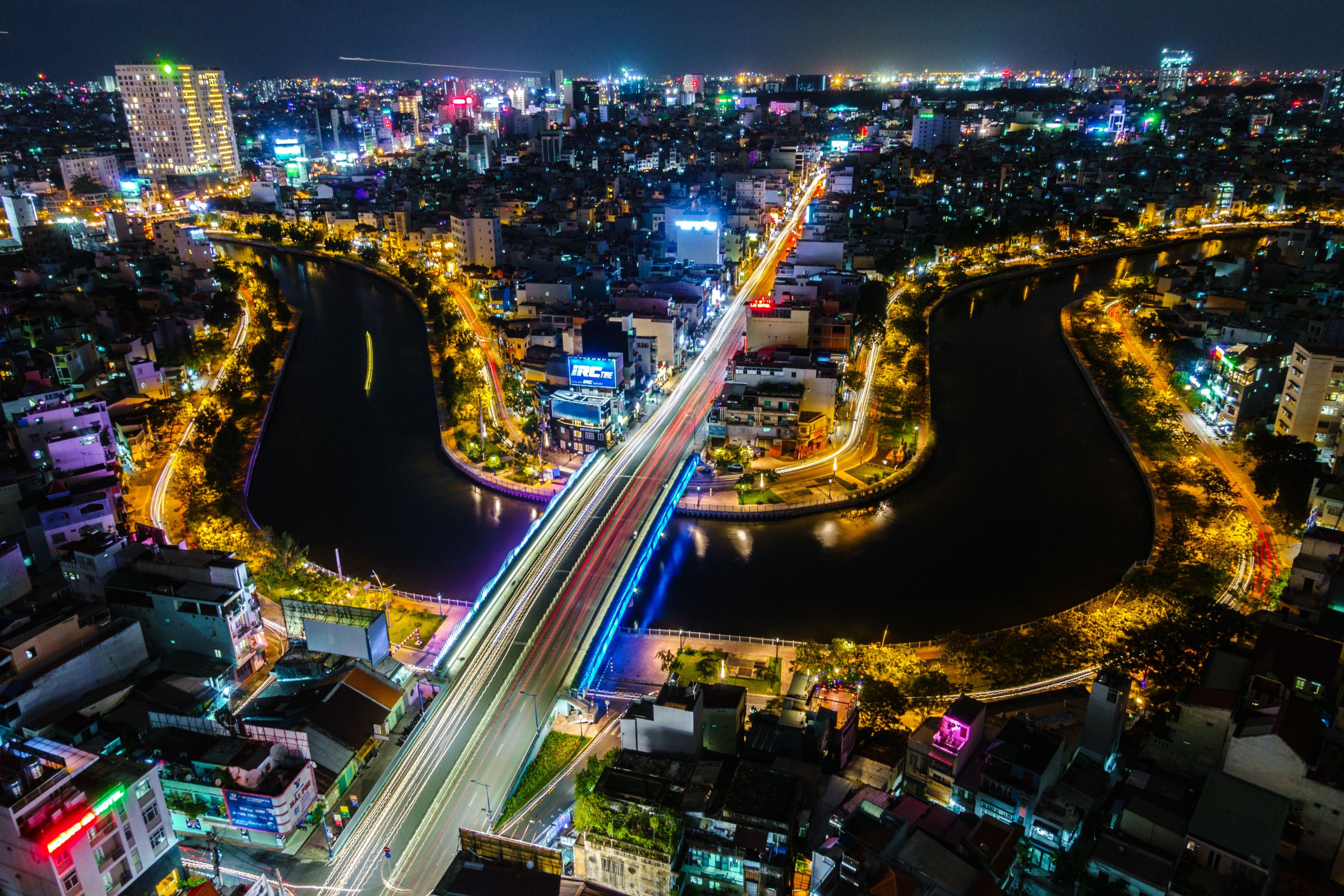 Ho Chi Minh City, Vietnam Aerial shot of Ho Chi Minh City, Vietnam