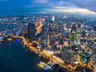 Ho Chi Minh city skyline at night