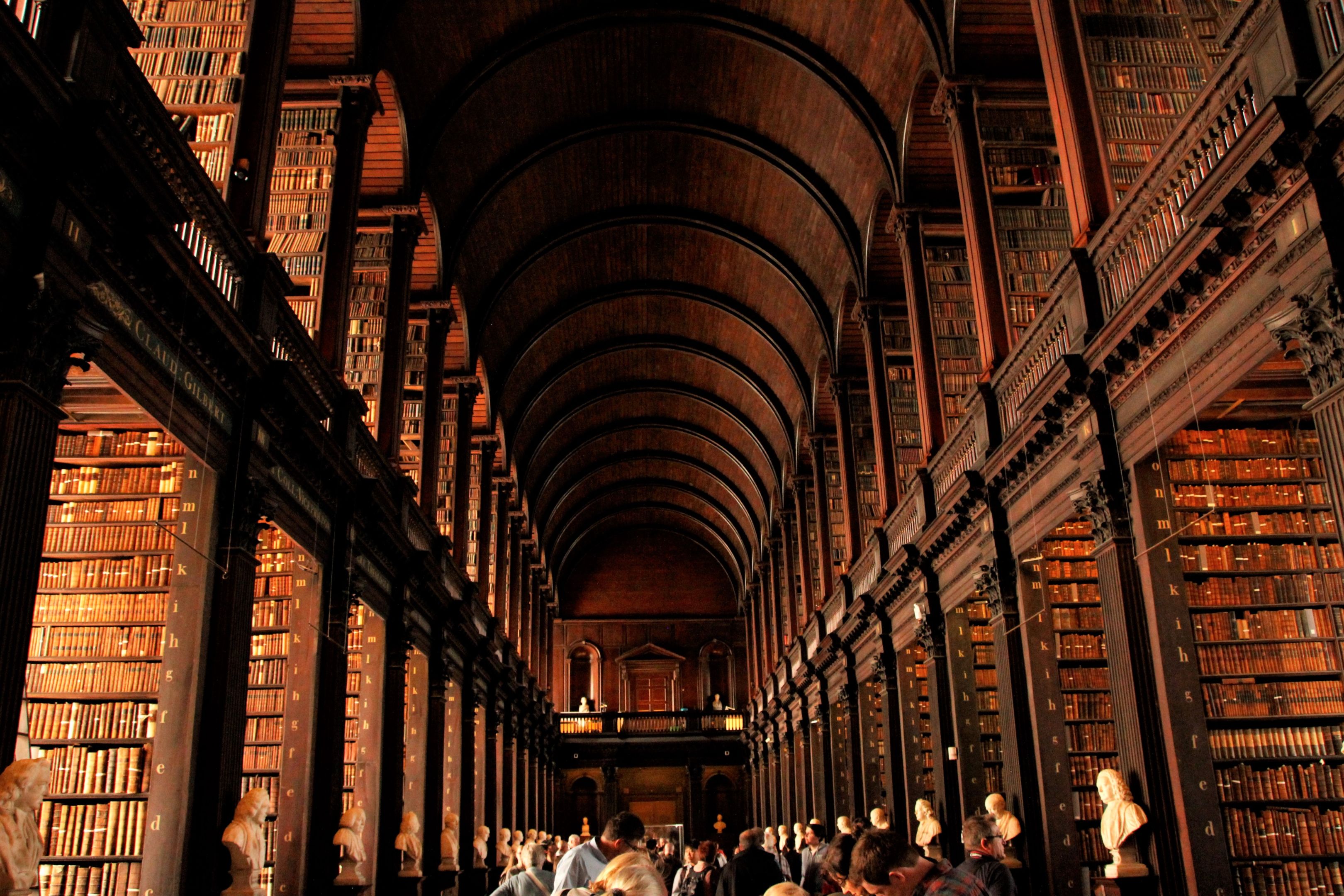 Library at Trinity College in Dublin Ireland Image of library at Trinity College in Dublin Ireland