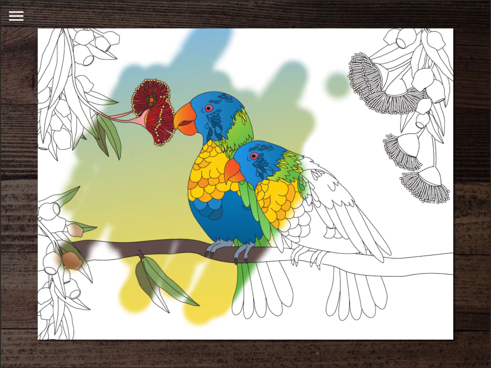 One of the interactive games on the App consists of a co-colouring activity. A Better Visit App Project coloring project