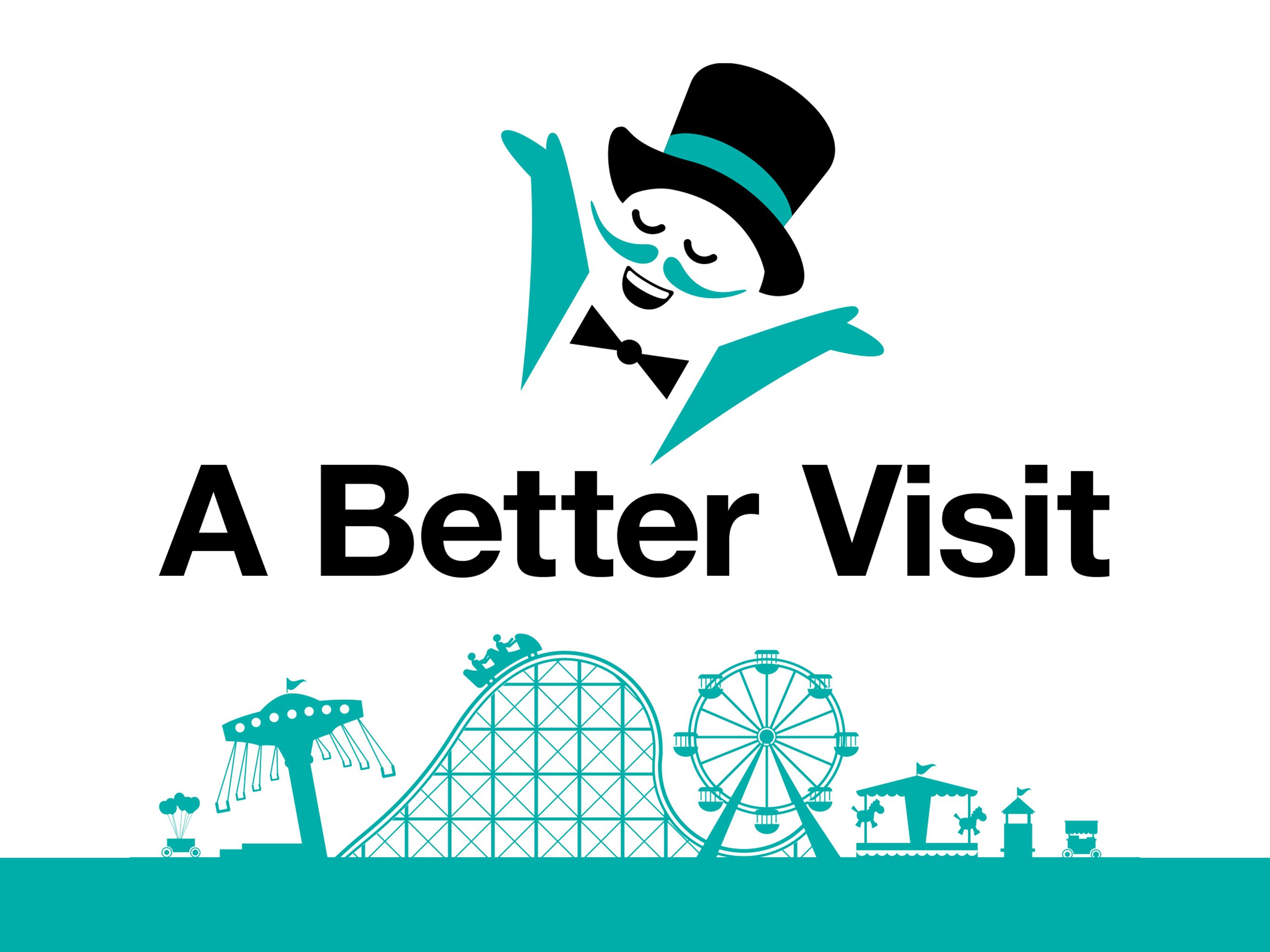 Start screen with logo of the ‘A Better Visit’ App. A Better Visit App Project Main Screen