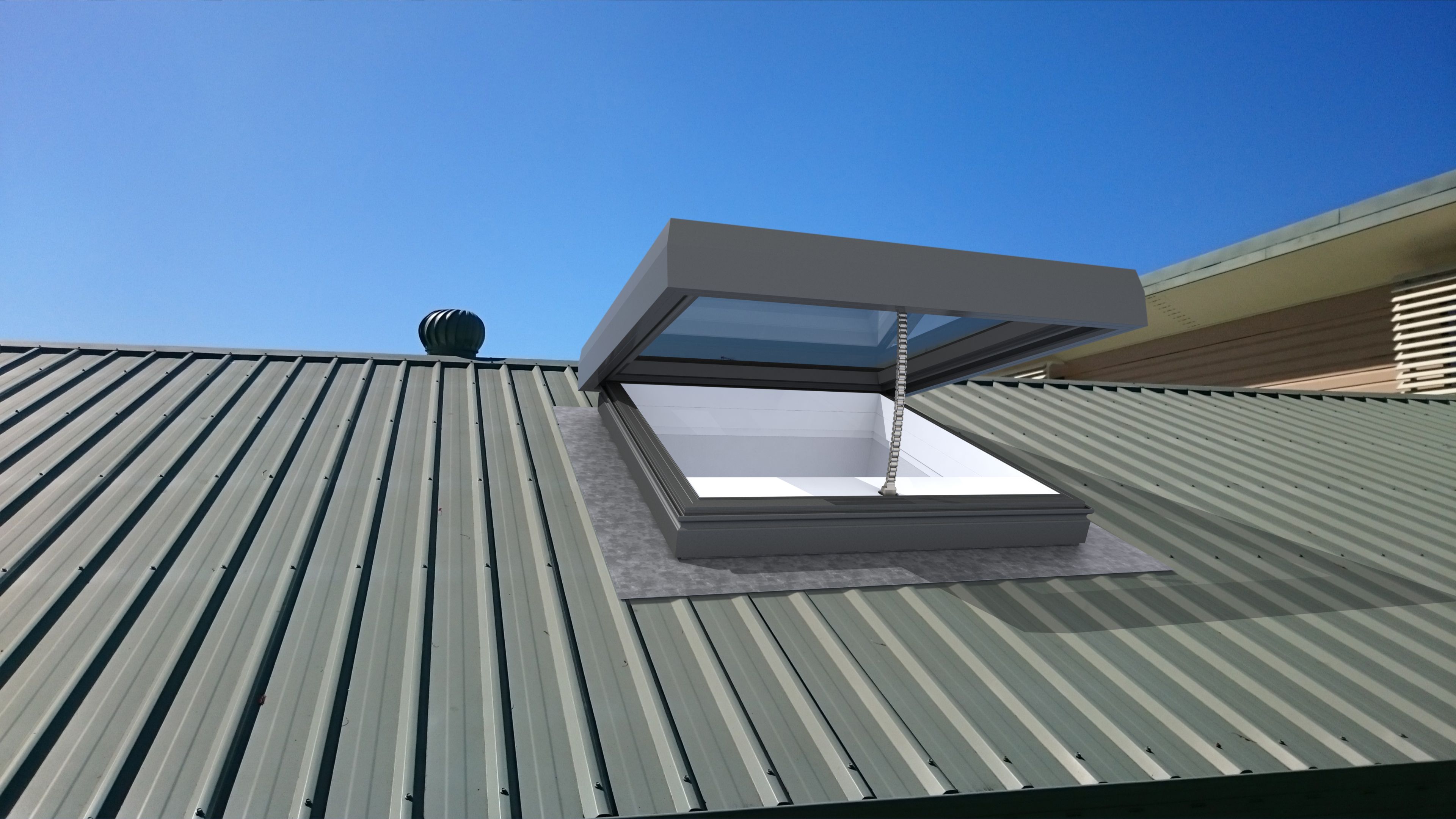 Final rendering of the Atlite openable skylight Final rendering of the Atlite openable skylight