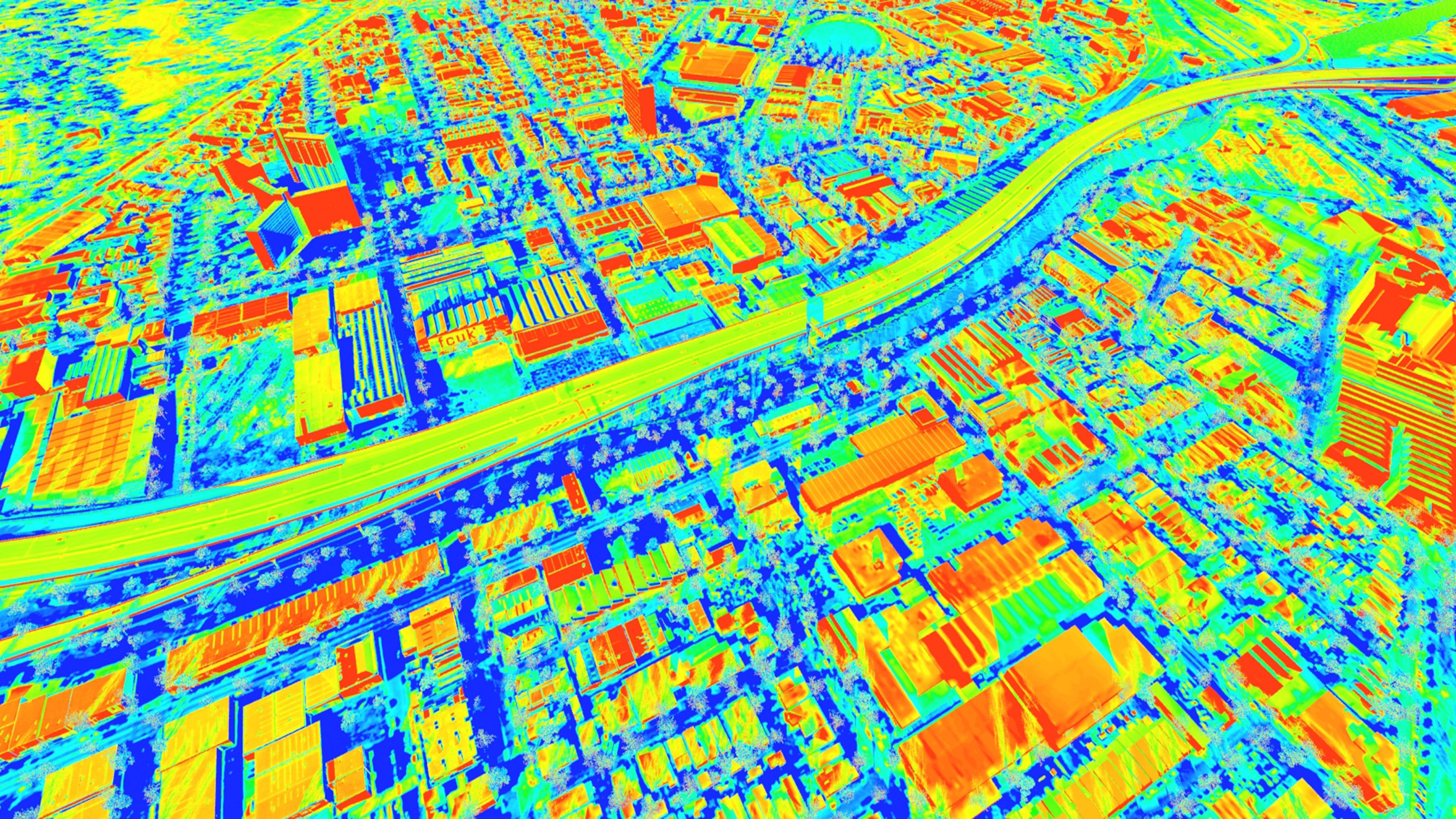 Thermal image of Arden-Macaulay, Melbourne area during Winter. ARC Linkage - thermal image