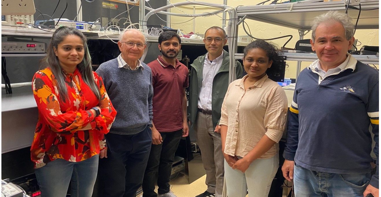 Experimental Time Crystal team (left to right): Arpana Singh, Peter Hannaford, Ali Zaheer, Satoshi Tojo, Chamali Gunawardana and Andrei Sidorov. Experimental Time Crystal team (left to right): Arpana Singh, Peter Hannaford, Ali Zaheer, Satoshi Tojo, Chamali Gunawardana and Andrei Sidorov.