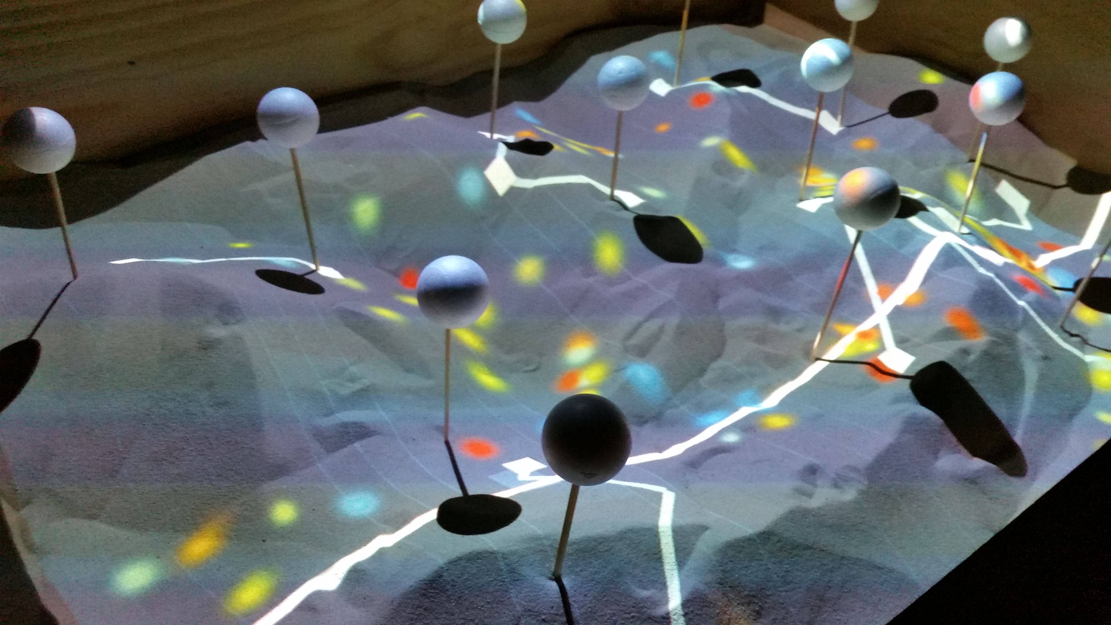The Sandbox was transformed into an interactive musical instrument for people living with dementia. FSDLL Project Interactive Sandbox Interactive Music