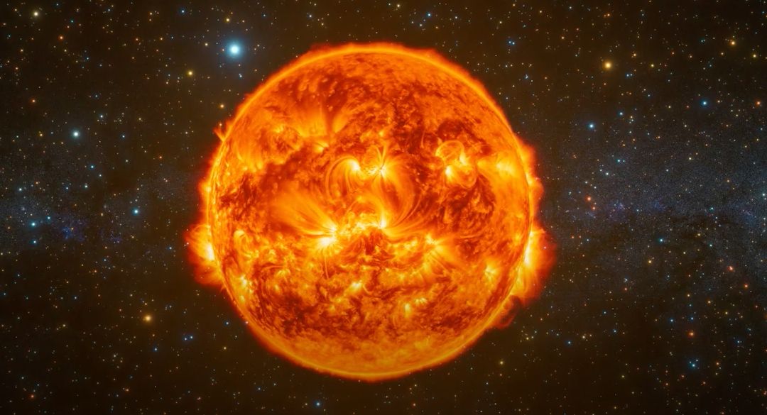 A orange star