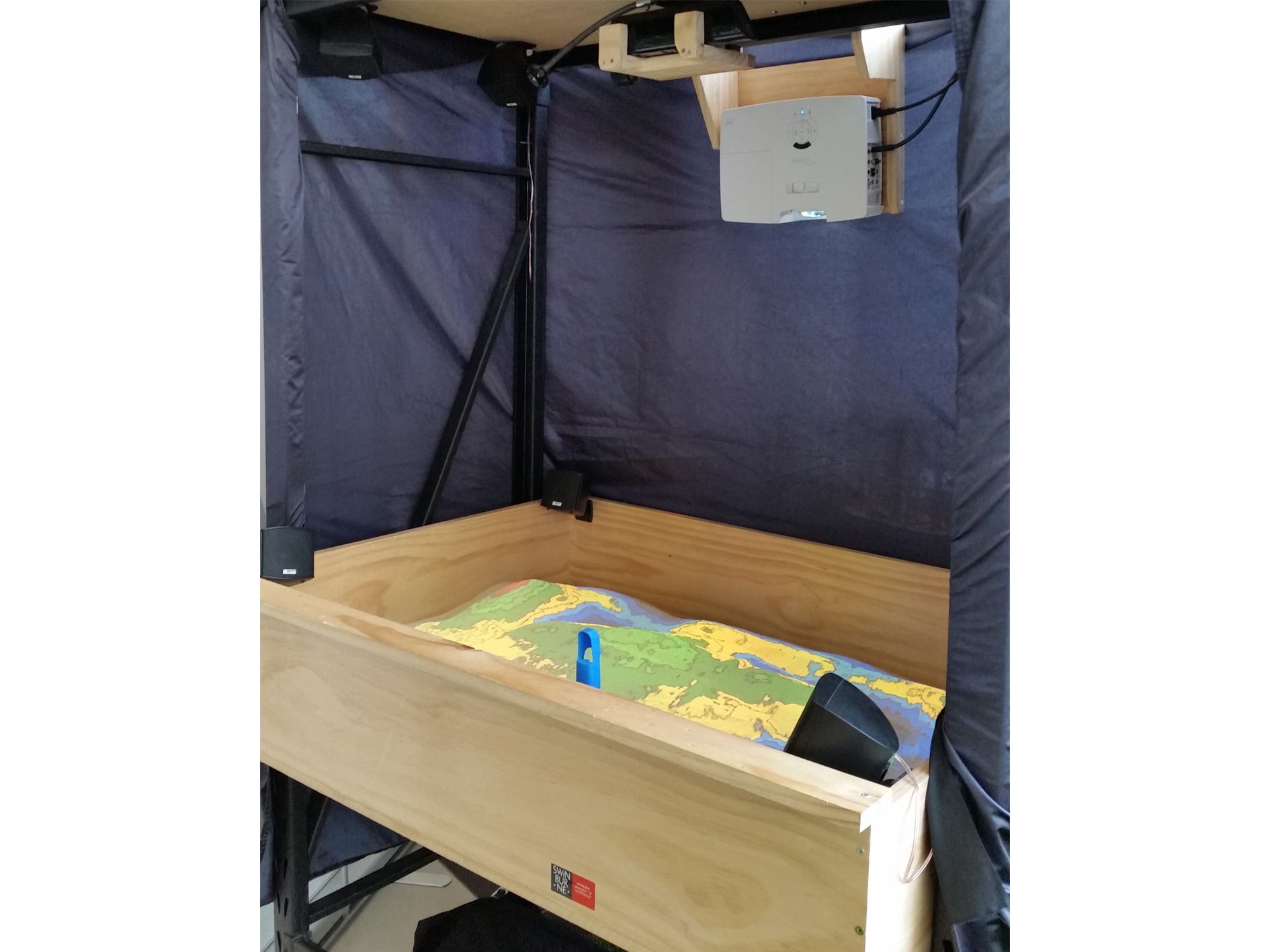 The Sandbox produces 3D holophonic audio for the projection of 128 audio signals complete with detailed environmental perceptual cues.