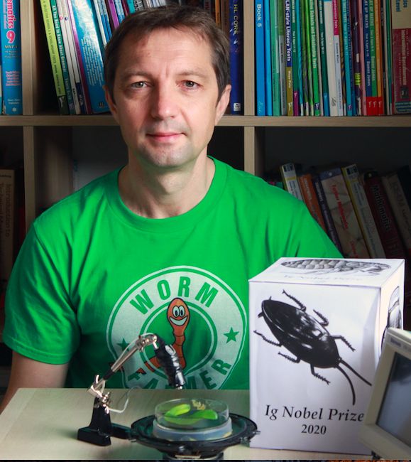 Dr-Andrey-Pototsky Dr Andrey Pototsky with Ig Nobel Prize box