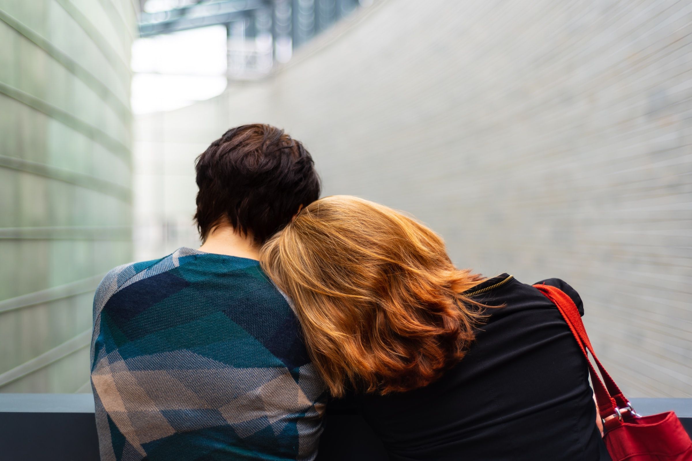 Young people leaning on each other for support Young people leaning on each other for support