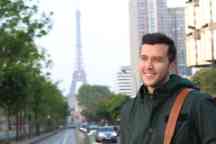 Cute ethnic young man in Paris, France