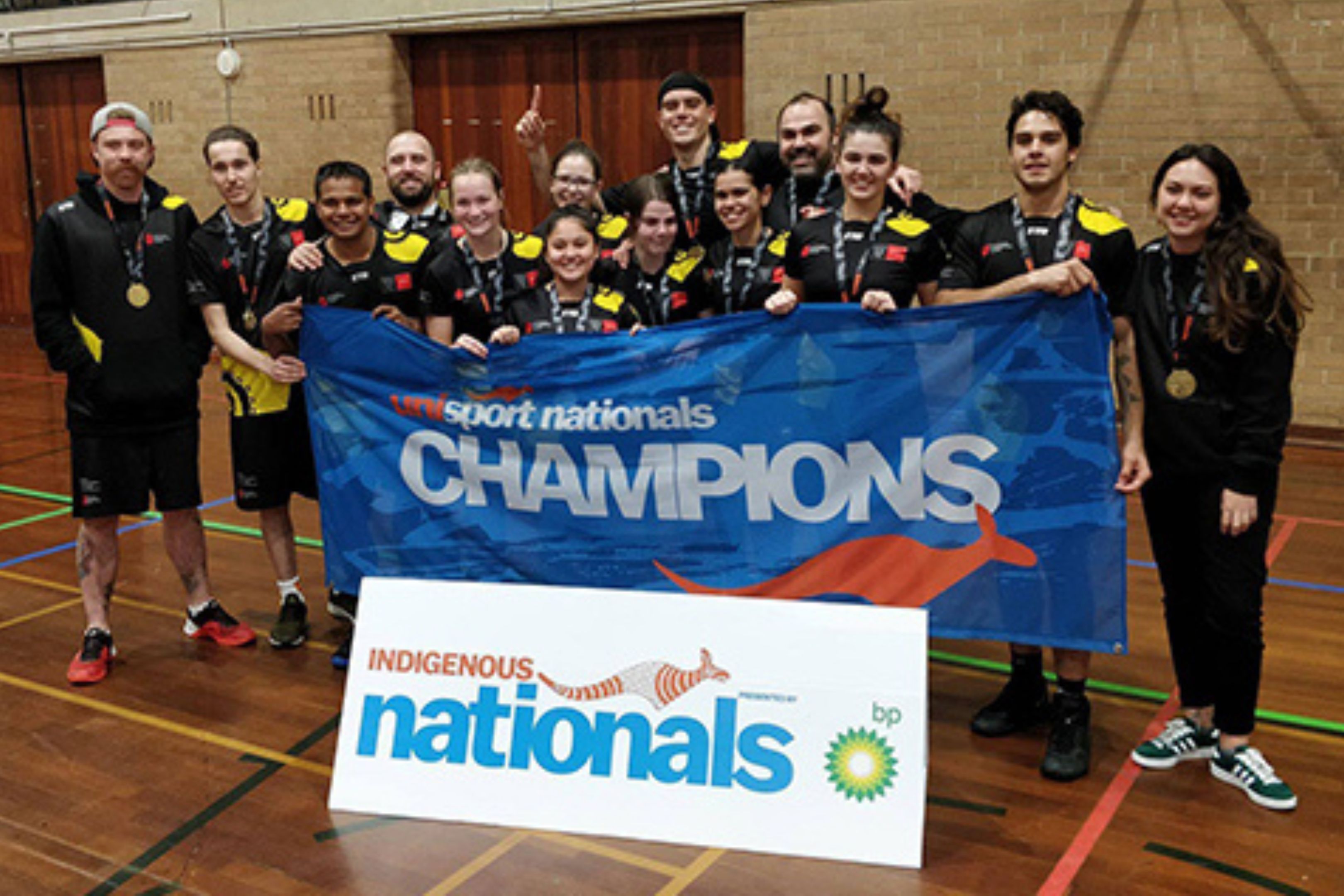 Swinburne team at the UniSport Indigenous Nationals Competition 2019. Swinburne team at the UniSport Indigenous Nationals Competition 2019.