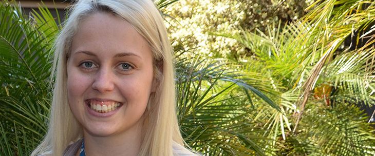 Casey Ward Female with blond hair smiling at the camera